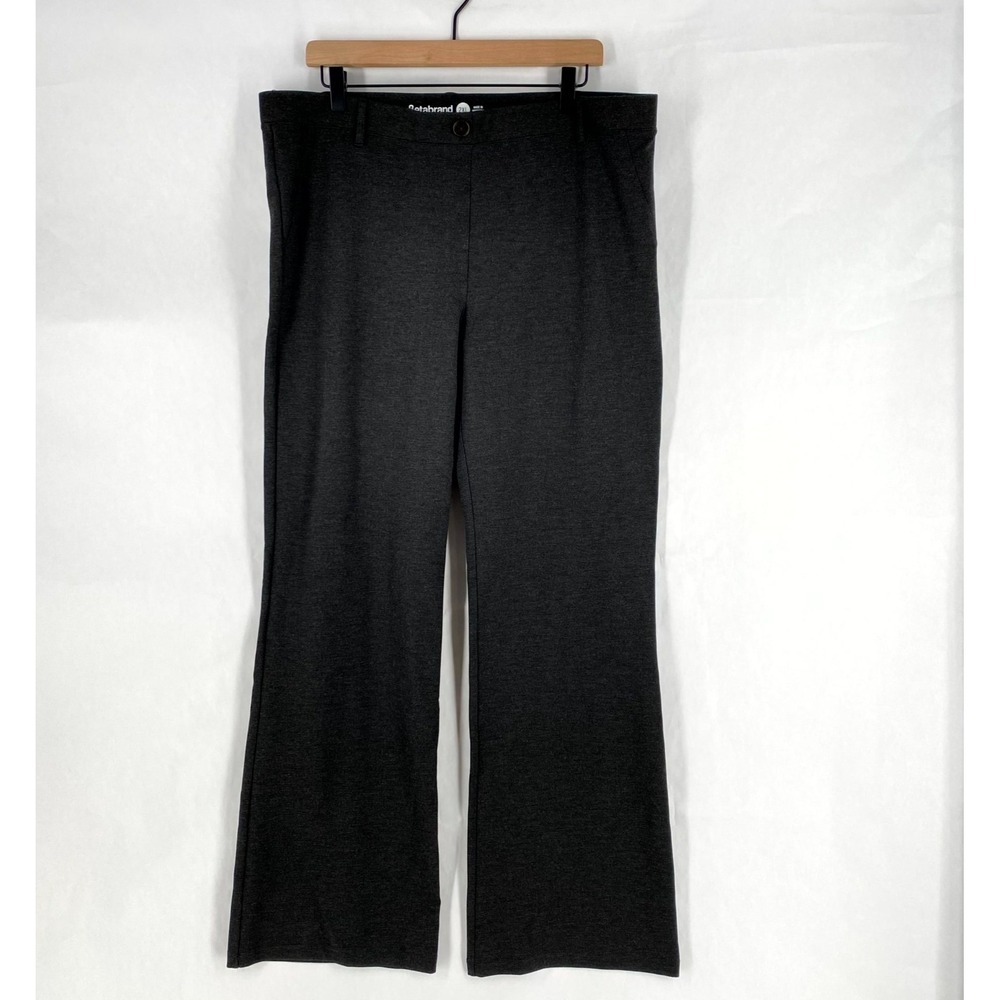 Betabrand Classic DPYP Dress‎ Pants Womens 2XL Gray Ponte Knit Bootcut Leg Yoga